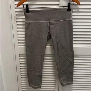 Lululemon Wunder under crop in Black/Tan stripes